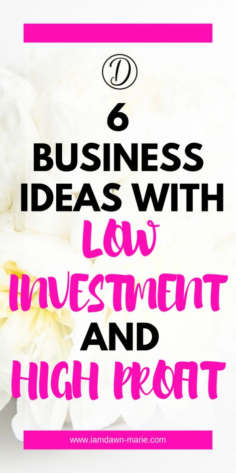 Low Cost Business Start Ups, Business Ideas With Low Investment, Investments That Make Money, Good Investments Ideas, Business To Start In 2023, Business Idea For Women, Beginner Business Ideas, High Profit Business Ideas, Business For Sale