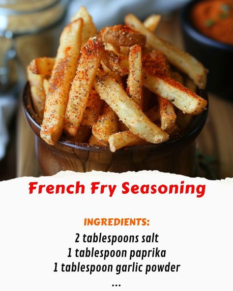 Seasoning Fries, Seasoning For Fries, Fries Seasoning Recipe, Fries Seasoning, Diy Fry Seasoning, French Fries Seasoning, French Fry Seasoning Recipe, French Fries Seasoning Recipes, Homemade French Fry Seasoning