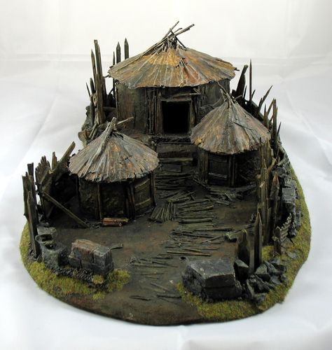 Orc Village Orc Village Concept Art, Orc Architecture, Orc Village, Orc Warlock, Ork Terrain, Village Concept Art, Goblin Village, Dnd Props, Dnd Orc