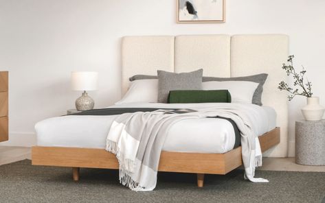 Modern Headboard, Modern Bed Frame, Tall Headboard, Floating Bed, Full Bed Frame, Queen Bed Frame, Queen Headboard, King Headboard, Upholstered Panels