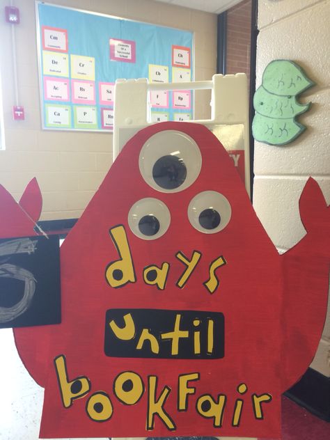 Book Fair Countdown, Monster Classroom, School Library Decor, Book Fairs, Monster Book, October Books, Feeling Groovy, Monster Book Of Monsters, Monster Theme