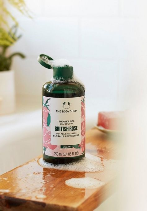 British Rose Shower Gel | Body Care | The Body Shop Rose Shower Gel, British Rose, Living On The Edge, Rose Fragrance, Sweet Smell, Aloe Vera Leaf, Body Cleanser, Smells Amazing, Luxury Beauty