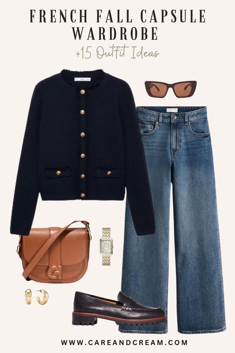 French Fall Capsule Wardrobe Essentials +15 Outfit Ideas The Minimalist Wardrobe, Classy Fall Dress, Classic Outfit Ideas For Women, French Street Style Fall, Classy Outfits For Fall, French Clothes Style, French Fall Fashion Parisian Chic, Mid Size Middle Age Fashion, Aritzia Capsule Wardrobe