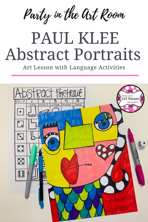 Abstract Art Lesson, Abstract Art For Kids, Art Sub Plans, Paul Klee Art, 2nd Grade Art, 3rd Grade Art, Kids Art Class, Art Lessons For Kids, Art Curriculum