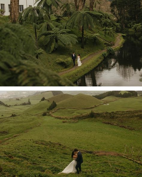 If the Azores islands of Portugal isn’t on your bucket list, IT SHOULD BE!!! The Azores is a cluster of islands in the Atlantic Ocean off the coast of Portugal. The lush green hills and clear blue oceans are literally swoon-worthy. And the only way to get to the Azores is to make a pitstop in Lisbon… my favorite city!!! I am crossing my fingers for the day I get to be back in this beautiful place. Idk about you, but I think it makes the perfect backdrop for an elopement ;) [Elopement Photog... Azores Wedding, Portugal Elopement, Europe Elopement, Island Elopement, Azores Islands, The Azores, European Wedding, Green Hills, Destination Elopement