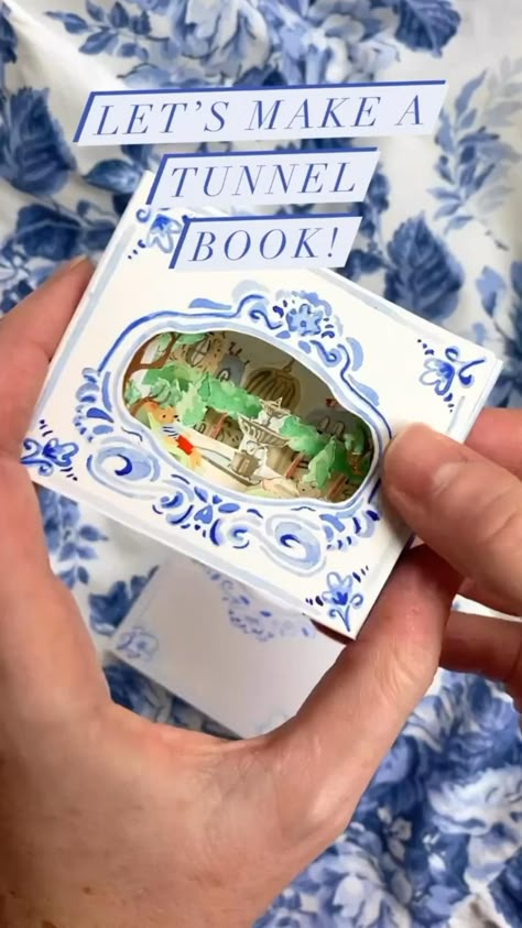 Lets make a tunnel book together! I made this tutorial video on my Instagram to show you how to make one step-by-step! Diy Tunnel Book, Cool School Project Ideas, How To Make A Tunnel Book, Tunnel Book Diy, Tunnel Books Ideas, Best Craft Ideas, Aesthetic Crafts Ideas, Cute Paper Craft Ideas, Book Tunnel