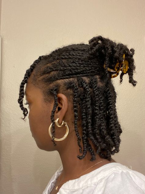 Short Natural C4 Hairstyles, Short Afro Twist Hairstyles, Short 4c Twists, Flat Twist Protective Styles, Medium Length Twists Natural Hair, Twist 4c Hair, Twist On 4c Hair, Mini Twists Natural Hair Short 4c, Mini Twists Natural Hair