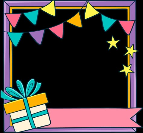 Birthday Border, Birthday Card Background, Project Cover, Project Cover Page, Transparent Frame, Jolly Phonics, Cute Frames, Frame Png, Birthday Frames