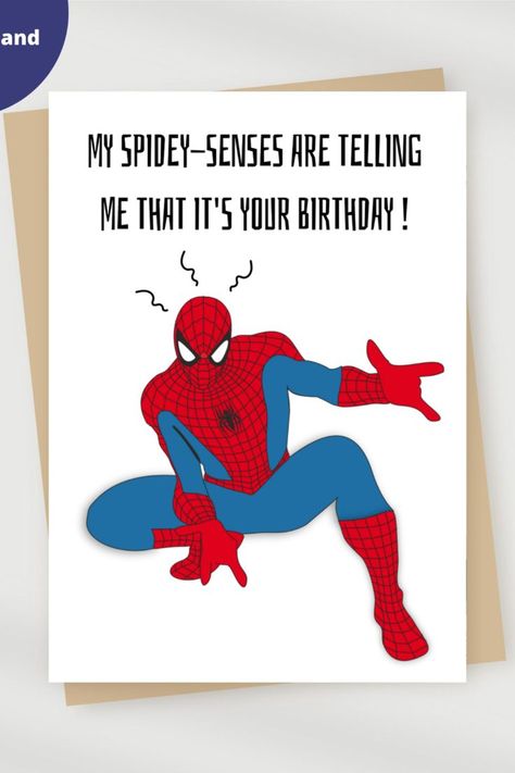 Spiderman Cards, Senior Scrapbook Ideas, Birthday Spiderman, Formal Cooler Ideas, Birthday Presents For Friends, Gamer Birthday, Spiderman Birthday Party, Boy Cards, Hand Crafts For Kids