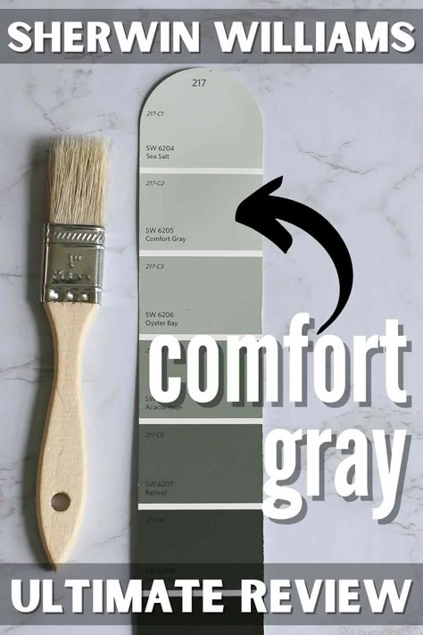 Sherwin Williams Comfort Gray, Gray Paint Colors Sherwin Williams, Basement Wall Colors, Grey Bathroom Paint, Sherwin Williams Paint Gray, Sherwin Williams Green, Basement Paint Colors, Green Grey Paint, Gray House Exterior