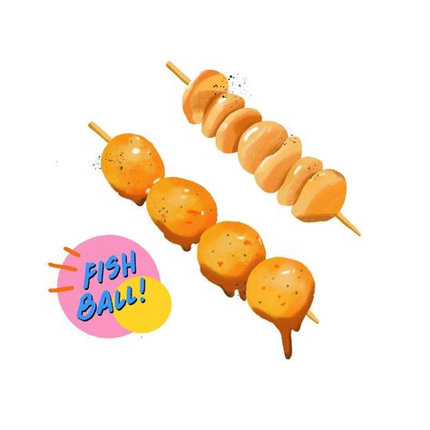 Bea Barros on Instagram: “F as in “Fish Ball” or “Fish Ball Skewers para sosyal! This is a well-loved street food of Pinoys from all income class. You just make…” Filipino Street Food Drawing, Fishball Street Food Philippines, La Paz Batchoy, Pinoy Street Food, Meatball Skewers, Food Alphabet, Beef Loin, Filipino Language, Filipino Street Food