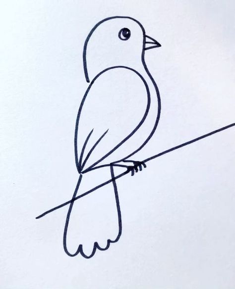 Creative Drawing for kids on Instagram: "Easy and Simple Bird Drawing Ideas #reels #draw #drawing #art" Drawing Ideas Easy Birds, Easy Simple Drawings For Kids, Bird Simple Drawing, Bird Easy Drawing, Drawing Birds Easy, Bird Drawing Ideas, Easy Bird Drawing, Bird Drawing For Kids, Simple Bird Drawing