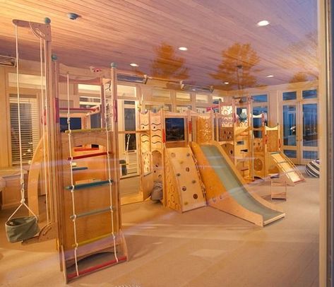 Indoor playground This would be awesome if i had a huge house Huge Playroom, Climbing Structure, Win Lottery, Indoor Play Area, Climbing Equipment, Huge Houses, Small Woodworking Projects, Indoor Design, Outdoor Climbing