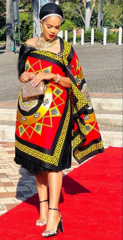 Zulu Traditional Fabric, Eswatini Traditional Attire, Zambian Traditional Attire, Lobola Outfits Woman Dresses South Africa, Traditional Party Wear Dresses, African Traditional Wear Culture, Swazi Traditional Attire Women, Swati Traditional Attire Women, Umembeso Dresses