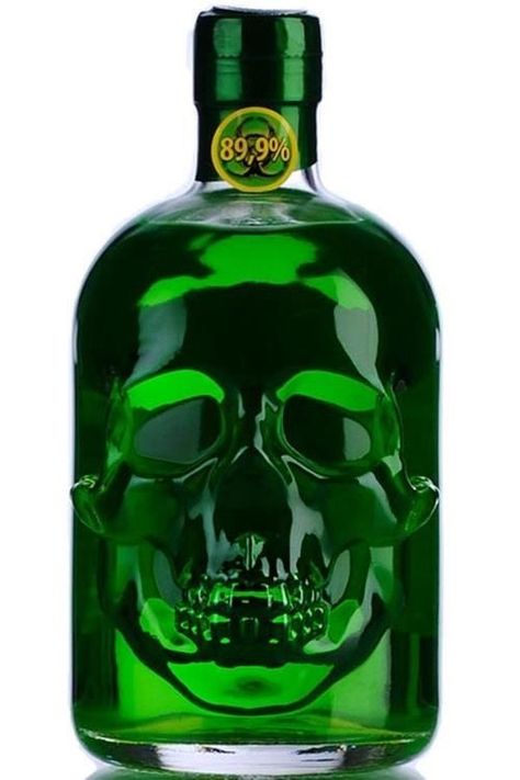 ❤❤❤❤❤❤ The Green Fairy, Green Fairy, Alcohol Bottles, Green Bottle, Green With Envy, Absinthe, Liquor Bottles, Bourbon Whiskey, A Skull