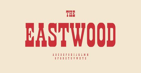 Western Typography, Cowboy Font, Modern Cowboy, Vector Typography, Western Movie, Type Setting, Block Lettering, Wild West, Vector Art