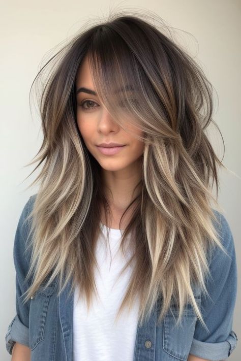 25+ Long Hairstyles Ideas for Women 23 Mid Layers With Curtain Bangs, Hair Melt Brown To Blonde, Best Hair Color For Blue Eyes Fair Skin, Medium Layered Haircuts For Women, Hair Over 40 Look Younger, Long Hairstyles Ideas, Long Hairstyle Ideas, Adorable Hairstyles, Black To Blonde Hair