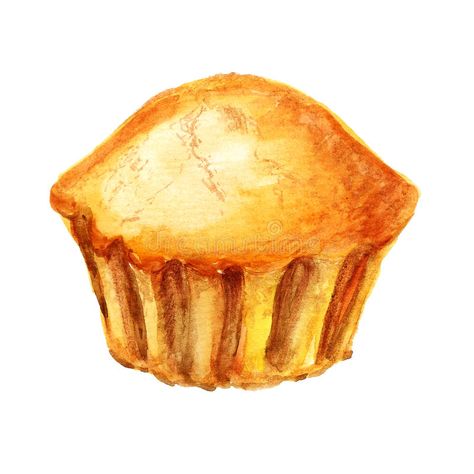 Muffin Illustration Art, Muffin Sketch, Watercolor Muffin, Muffins Illustration, Muffin Drawing, Muffin Illustration, Muffin Cartoon, Bowl Drawing, Food Illust