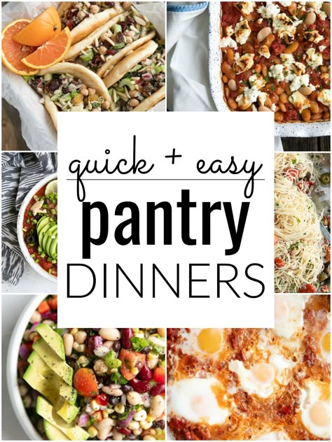 Quick Easy Pantry Meals, Pantry Lunch Ideas, Pantry Dinner Recipes, Easy Pantry Dinner, Healthy Pantry Meals, Meal In A Bag, Store Bought Meals, Family Village Plans, Pantry Dinner