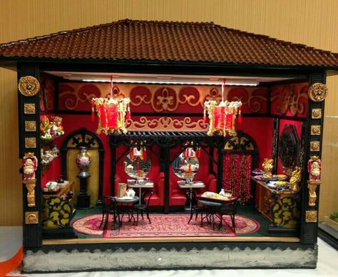 Scale Model Homes, Japanese Dollhouse, Chinese Tea House, Indo Chinese Recipes, Asian Lifestyle, Asian House, Christmas Miniatures, China Restaurant, Dolls Furniture