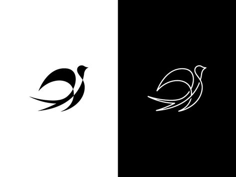 Swallow Logo Design, Nest Logo, Flight Logo, Origami Logo, Bird Logo Design, Art With Meaning, Handmade Logo, Initials Logo Design, Bird Logos