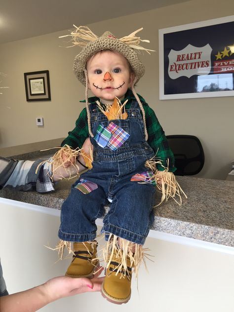 Brody’s 1st Halloween-Scarecrow Baby Scarecrow Costume Boy, Diy Halloween Scarecrow, Baby Scarecrow Costume, Kids Scarecrow Costume, Toddler Cowboy Costume, Halloween Scarecrow Costume, Toddler Scarecrow Costume, Diy Scarecrow Costume, Cheap Halloween Party