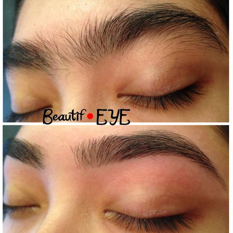 Beautif-EYE Eyebrow Threading Photos Before and After Round Eyebrows, Eyebrow Before And After, Bushy Eyebrows, Tweezing Eyebrows, Eyebrow Threading, Beautiful Eyebrows, Thick Brows, Eyebrows On Fleek, Threading Eyebrows