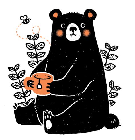 oh mai pie Black Bear, This Guy, Baby Animals, Bee, Tea, Tote Bag, Paint, Animals