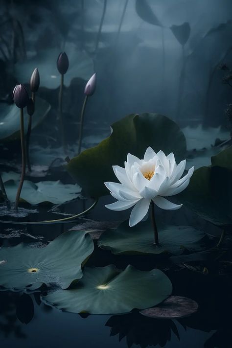 Water Lily Aesthetic Wallpaper, Lotus Photography, Lotus Wallpaper, Android Wallpaper Black, Classy Wallpaper, Spirit Of The Forest, Light Grunge, Oil Painting Background, Lotus Painting