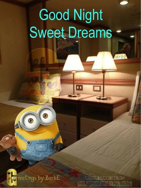 Minions Images, Good Night Sweet Dreams, Night Quotes, Good Night Quotes, Sweet Dreams, Good Night, Quotes, Minions