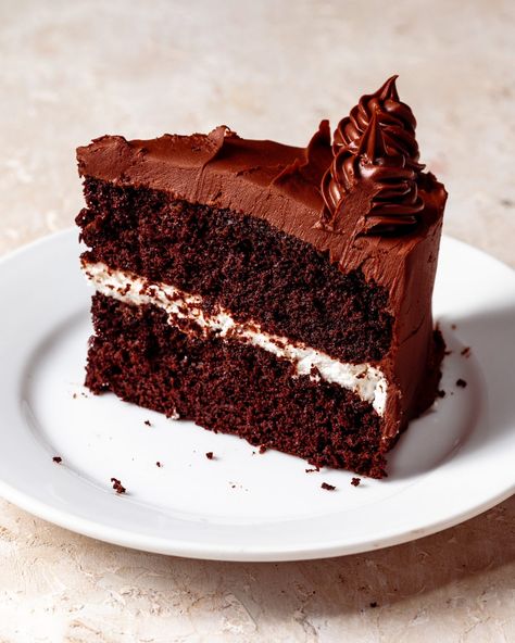 Vegan Chocolate Cake (& OMG that frosting!) - School Night Vegan Castella Cake Recipe, Vegetarian Chocolate Cake, Vegan Chocolate Cake Recipe, Chocolate Cream Cheese Frosting, Vegan Whipped Cream, Vegan Chocolate Cake, Whipped Cream Frosting, Chocolate Cream Cheese, Vegan Cream Cheese