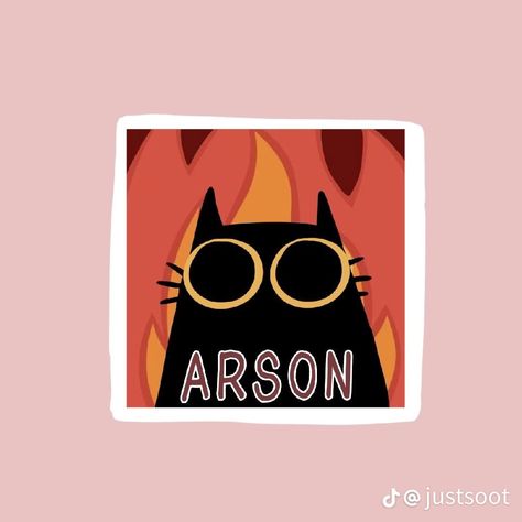 Arson Drawing, Arson Aesthetic, Cat On Fire Funny, Silly Cat Drawing Icons, Smug Cat Knife Meme Drawing, Smug Cat Meme, Cat Meme Doodles Art, Goofy Drawing, Emoji Art