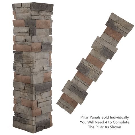 Porch Pillars, Faux Stone Veneer, Stone Siding Panels, Stacked Stone Panels, Faux Stone Siding, Stone Veneer Panels, Faux Stone Panels, Desert Sunrise, Faux Panels