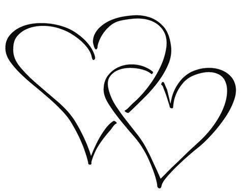 Love Heart Line Drawing images Mini Tattoos Ideas, Love Heart Drawing, Two Hearts Tattoo, Heart Drawings, Tattoo Black And White, Hand Drawn Heart, Small Heart Tattoos, Heart Clip Art, Drawn Heart