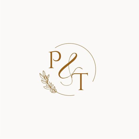 Pt Logo Design, Pt Logo, Wedding Logo Monogram, Wedding Logo Design, Wedding Logo, Simple Phone Wallpapers, Monogram Logo Design, Wedding Monogram, Initials Logo