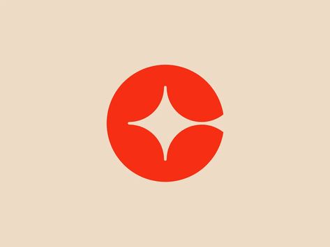 Letter C Logo / Orange Logo / Abstract Logo / Cornerstone... Logo With Circle Shape, Circle Motifs Design, Circle Element Design, C Abstract Logo, Simplistic Logo Design, Circle Brand Identity, Innovative Logo Design, Circular Graphic Design, Abstract Logo Design Inspiration