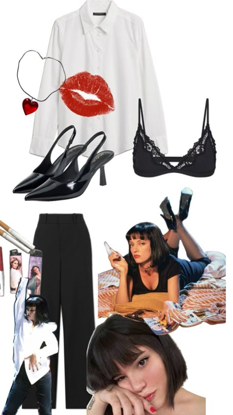 Mia Wallace Halloween Costume, Mia Wallace Halloween, Mia Wallace Costume, Chic Halloween Costume, Starfire And Raven, Hot Halloween Outfits, Chic Halloween, Coachella Festival, Halloween Inspo