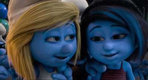 Smurf Matching Pfp, Matching Pfp Sisters, Papa Smurf Cursed, Emo Smurfette, Cartoon Duos, Soul Tied, Smurf Cat Meme, Clumsy Smurf, The Smurfs 2