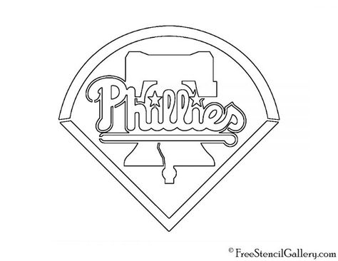 MLB - Philadelphia Phillies Logo Stencil | Free Stencil Gallery Philadelphia Phillies Crafts, Phillies Pumpkin, Philadelphia Eagles Shoes, Philadelphia Eagles Apparel, Philadelphia Flyers Logo, Mlb Phillies, Baseball Coloring Pages, Philadelphia Phillies Logo, Phillies Logo