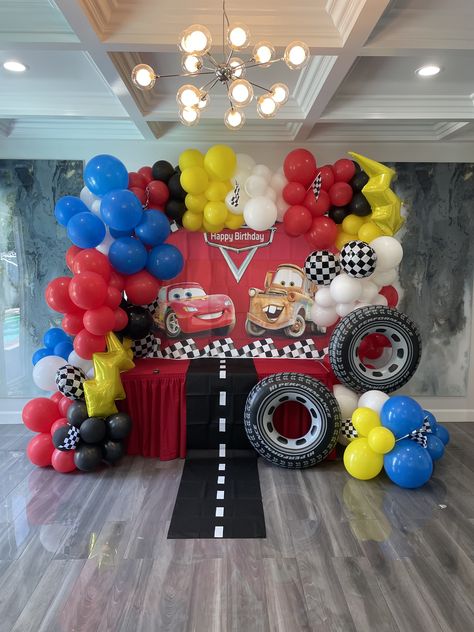 Lightening McQueen Party, 
Cars, Kids Party, Dessert Table Cars Birthday Balloon Garland, Cars Birthday Dessert Table, Cars Theme Balloon Garland, Cars Birthday Party Backdrop, Cars Birthday Balloons, Pixar Cars Balloon Garland, Cars Theme Birthday Party Centerpieces, Disney Cars Dessert Table, Cars Theme Decorations