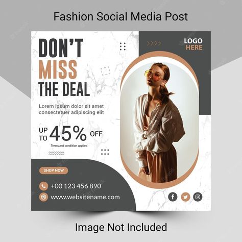 Premium Vector | Fashion sale social media post or instagram banner template design Fashion Social Media Post, Graphic Design Tutorials Learning, Birthday Post, Instagram Banner, Birthday Post Instagram, Birthday Posts, Banner Template Design, Post Instagram, Social Media Banner