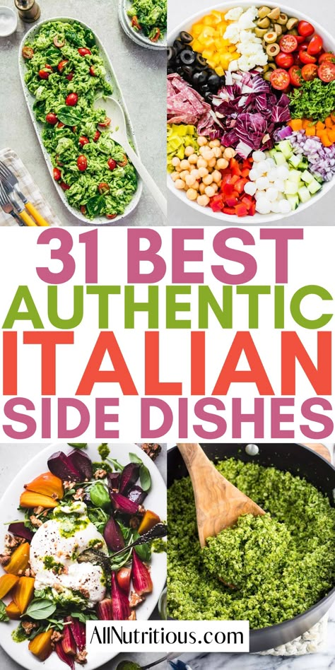 Italian Sides, Italian Side Dishes, Italian Lunch, Italian Chopped Salad, Italian Night, Italian Dinner Party, Vegetarian Italian, Italian Side, Italian Dinner Recipes