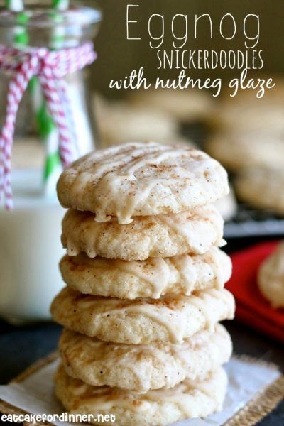 The Ultimate Cookie Exchange Eggnog Snickerdoodles, Holiday Flavors, Eggnog Cookies, Gooey Butter Cookies, Ultimate Cookies, Eggnog Recipe, Egg Nog, Drop Cookies, God Mat