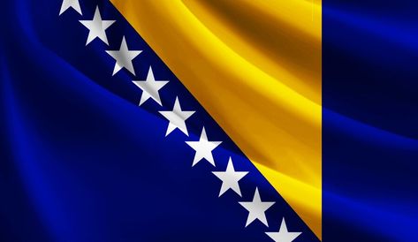 Premium Photo | Bosnia and herzegovina flag Bih Bosnia And Herzegovina Flag, Bosnia And Herzegovina Flag, Bosnia Flag, Herzegovina Flag, Bosnia Herzegovina, Army Soldiers, Travel Locations, Button Shirt, Premium Photo