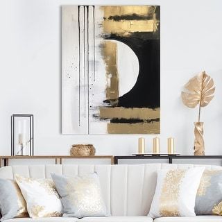 Gold Abstract Painting, Salon Suites, Black Wall Art, Gold Wall Art, Painting Wall Art, Art Living Room, Abstract Canvas Painting, Black Abstract, Framed Canvas Wall Art