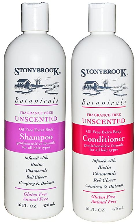 Amazon.com : Stonybrook Botanicals Fragrance Free Unscented Shampoo and Conditioner Set : Beauty & Personal Care Fragrance Free Shampoo, Hair Items, Shampoo And Conditioner Set, Body Shampoo, Red Clover, Skin Care Devices, Best Fragrances, Shampoos, Fragrance Free