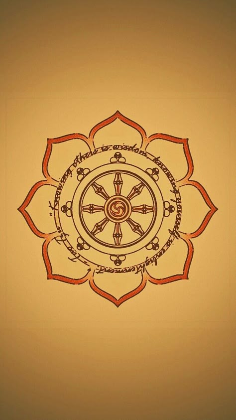 As Oito Nobres Verdades - Wallpaper Buddhist Tatoo, Dharma Wheel Tattoo, Nepal Tattoo, Buddhist Symbol Tattoos, Wheel Tattoo, Buddhist Tattoo, Tattoos To Cover Scars, Symbol Drawing, Henna Body Art