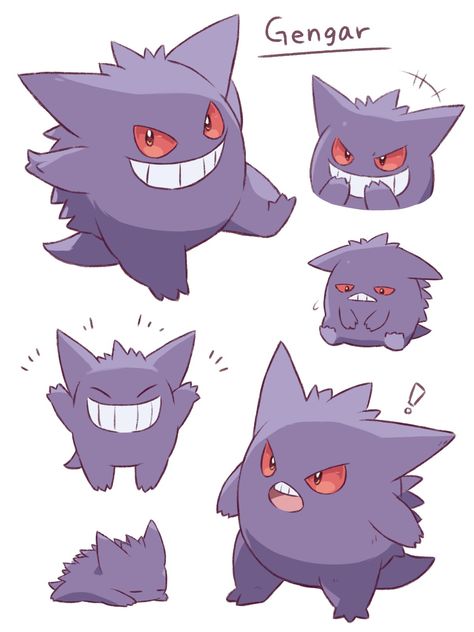 Gengar Pokemon Drawing, Ghost Type Pokemon Art, Gengar Craft, Pokemon Doodles Easy, Gengar Doodles, Gengar Sketch, Gengar Christmas, Gengar Pokemon Art, Gengar Painting