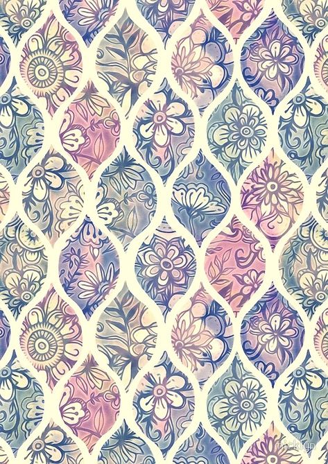 Patterned & Painted Floral Ogee in Vintage Tones Antique Logo, Ogee Pattern, Graphisches Design, Iphone Wallpaper Pattern, Whatsapp Wallpaper, Pattern Texture, Deco Floral, Painting Patterns, Surface Pattern Design