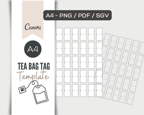 Tea Bag Holder Diy, Bag Holder Diy, Bag Commercial, Custom Tea Bags, Scripture Tea, Diy Tea Bags, Tea Tag, Diy Tea, Tea Decor